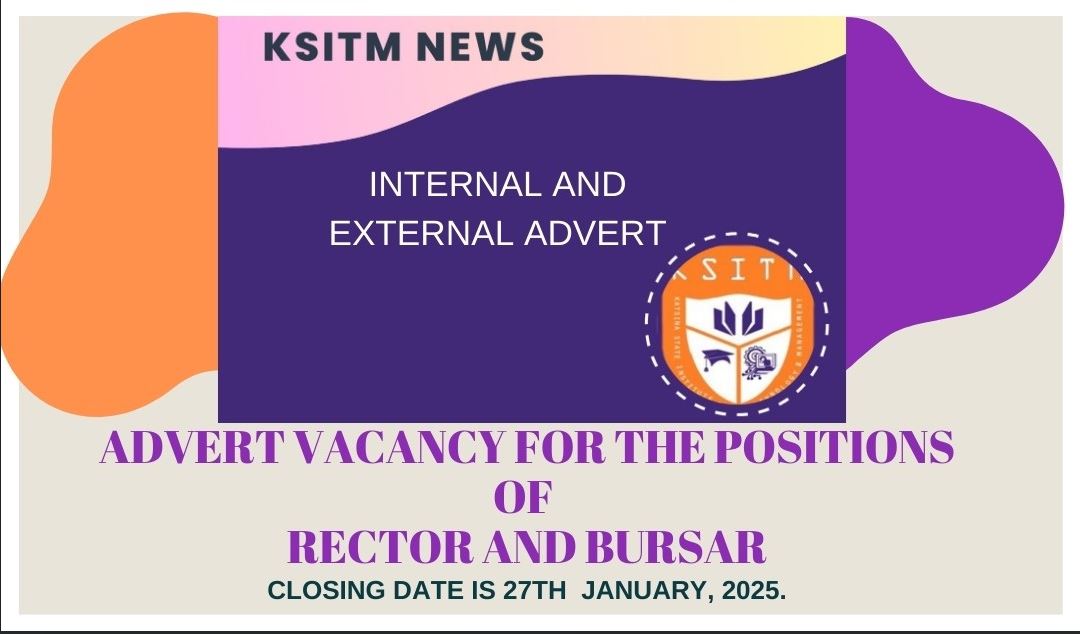 INTERNAL AND EXTERNAL ADVERT FOR RECTOR AND BURSAR